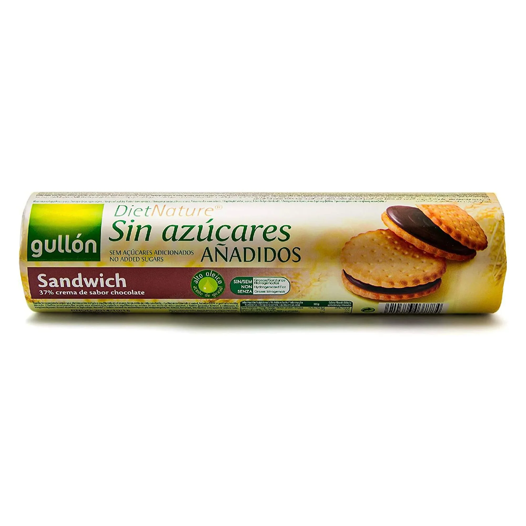 Biscuiti Gullon Sandwich Creme Chocolate fara zahar, 250 g