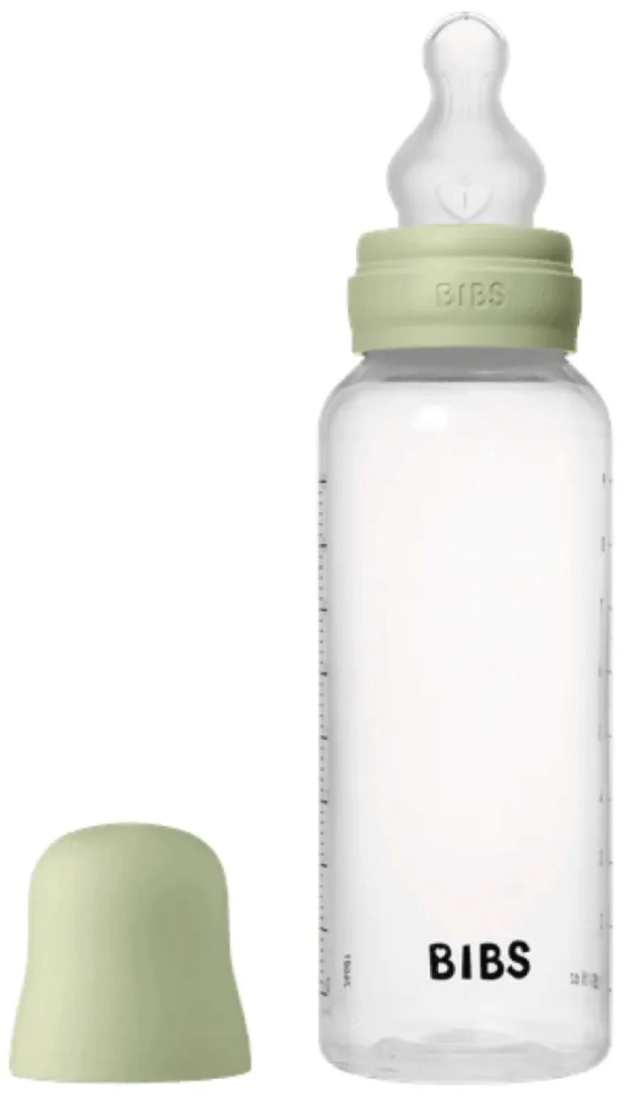 Biberon din plastic anticolici BIBS Sage cu tetina din silicon 3+ luni, 270 ml