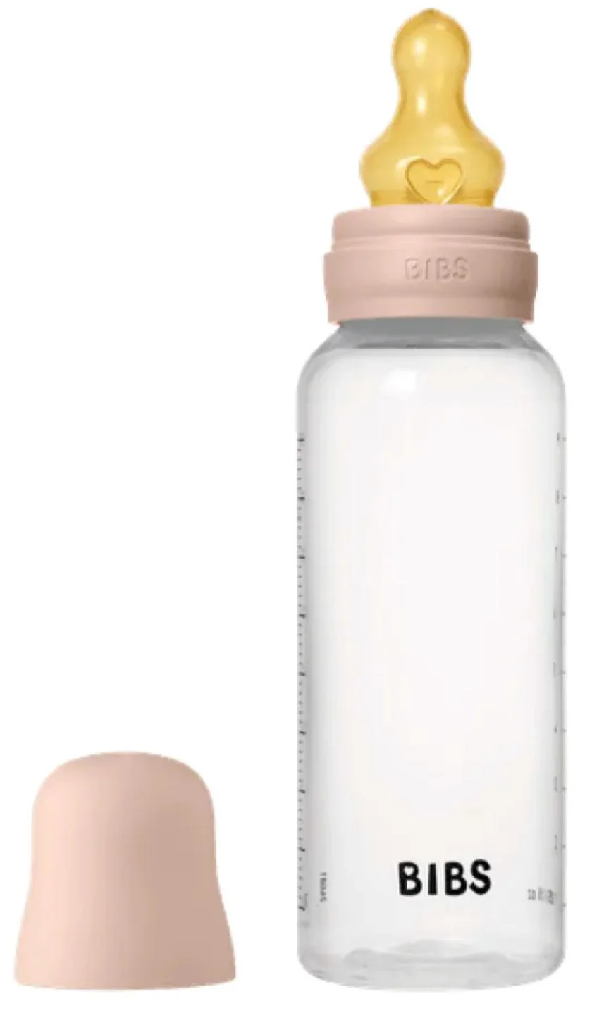 Пластиковая антиколиковая бутылочка BIBS Blush с латексной соской 3+ месяца, 270 мл