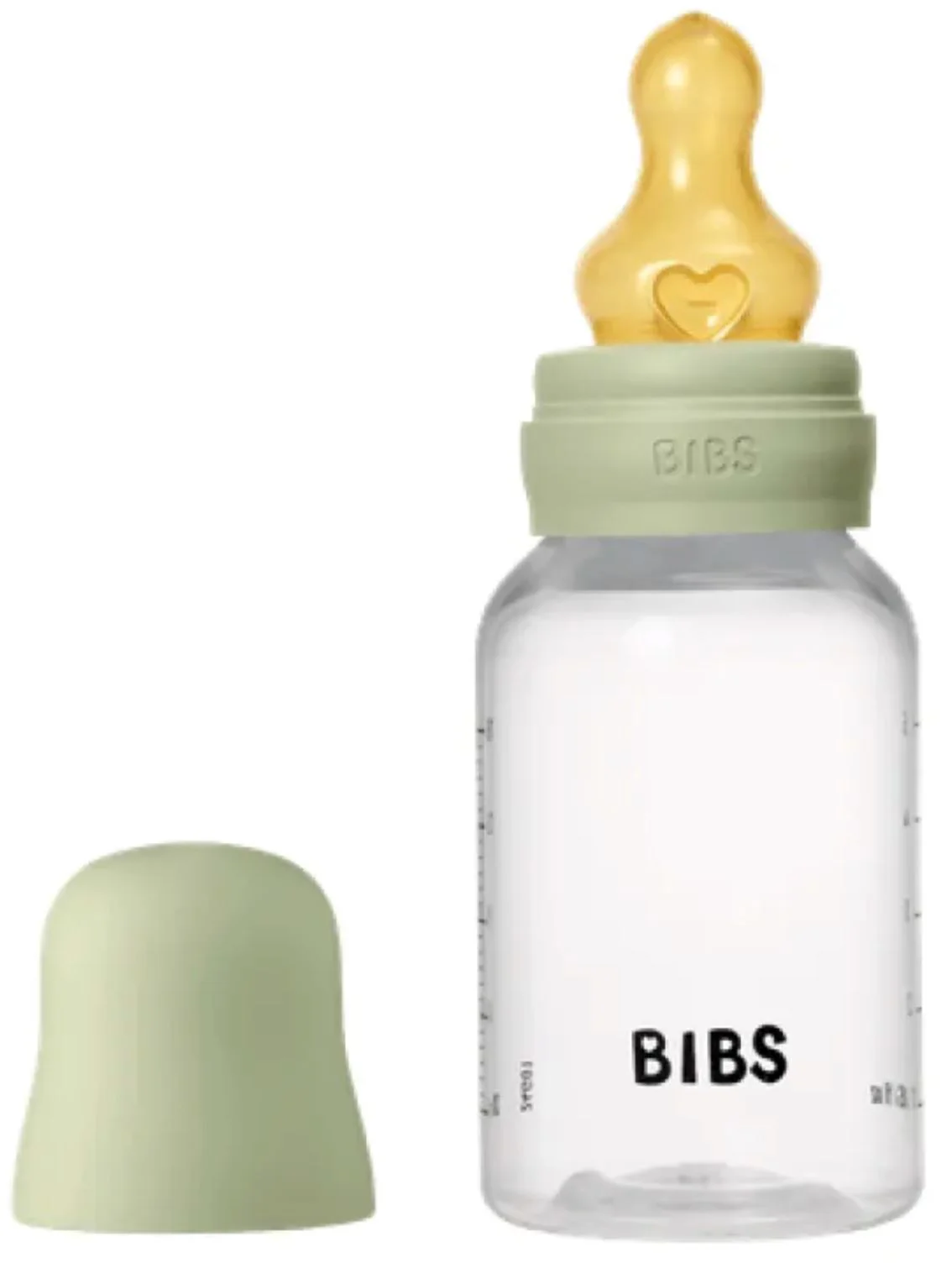 Biberon din plastic anticolici BIBS Sage cu tetina din latex 0+ luni, 150 ml