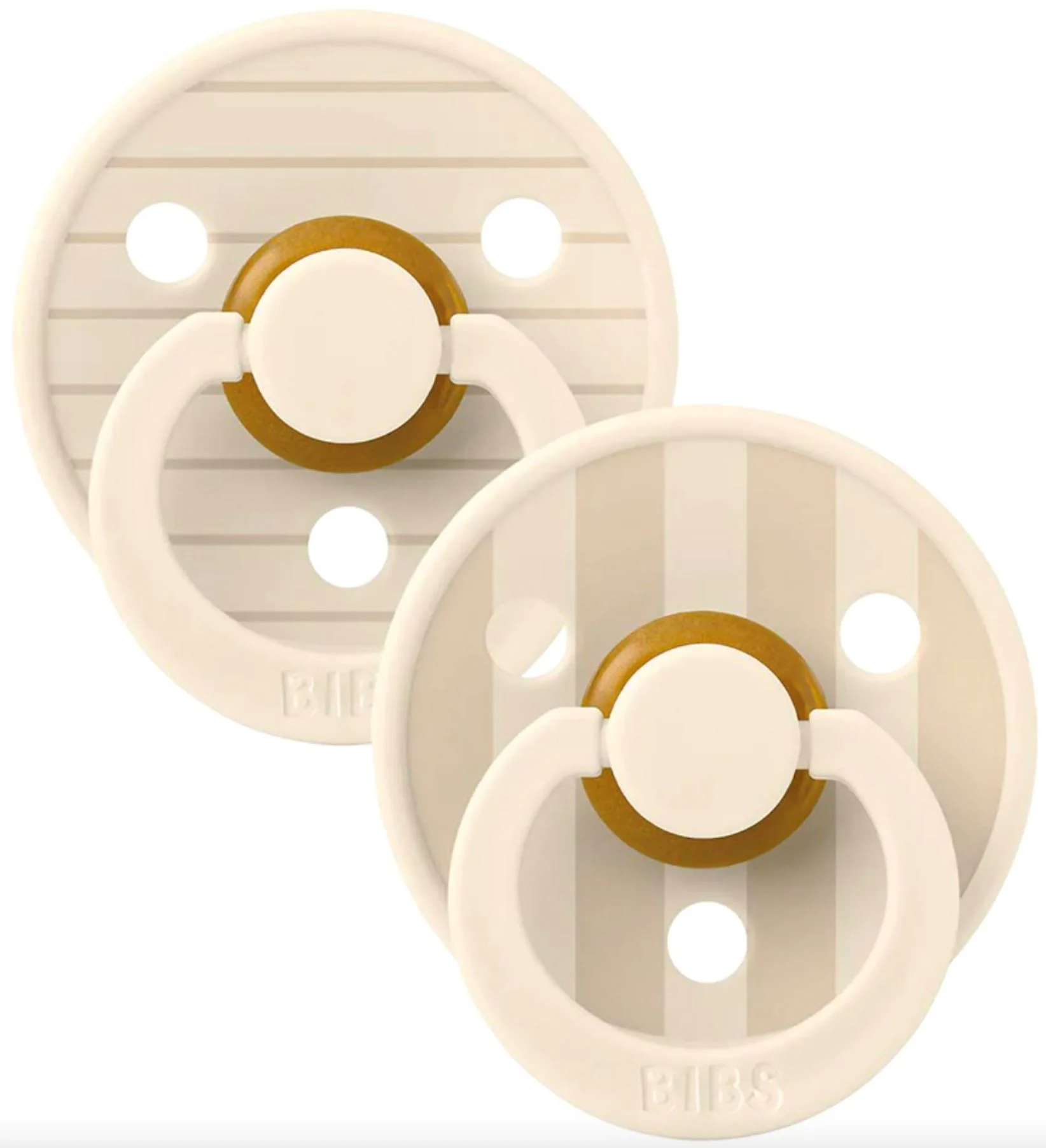 Set 2 suzete rotunde din latex BIBS Studio Colour Pin - Ivory Vanilla Mix (0-6 luni) foto
