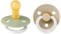 Set 2 suzete rotunde din latex fosforescente BIBS Colour Glow Sage/Vanilla (18-36 luni) foto