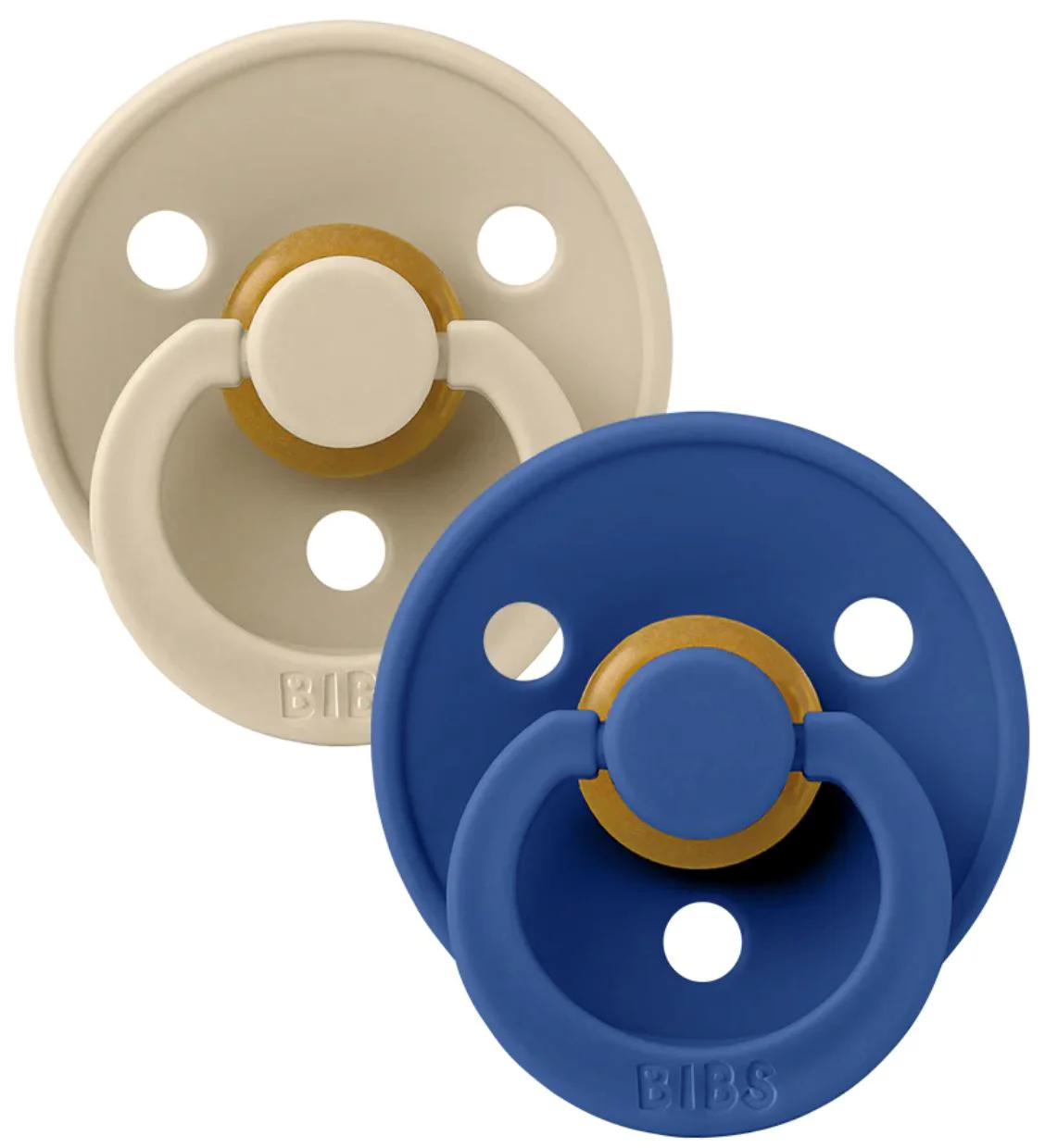 image for Set 2 suzete rotunde din latex BIBS Colour Vanilla/Cornflower (0-6 luni) foto