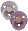 Set 2 suzete rotunde din latex BIBS Colour Fossil Grey/Mauve (0-6 luni) foto