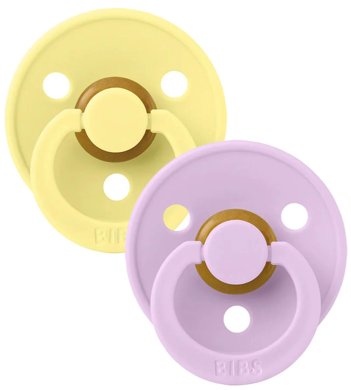 image for Set 2 suzete rotunde din latex BIBS Colour Sunshine/Violet Sky (6-18 luni) foto