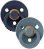 Set 2 suzete rotunde din latex BIBS Colour Deep Space/Petrol (0-6 luni) foto