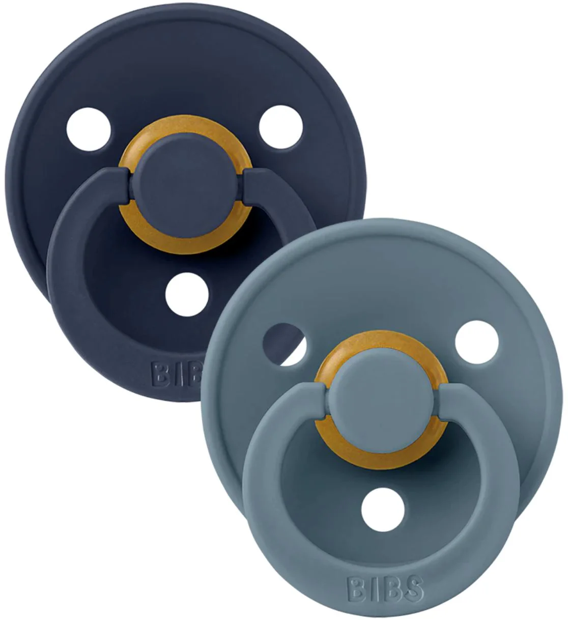 Set 2 suzete rotunde din latex BIBS Colour Deep Space/Petrol (6-18 luni) foto