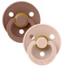 Set 2 suzete rotunde din latex BIBS Colour Woodchuck/Blush (6-18 luni) foto