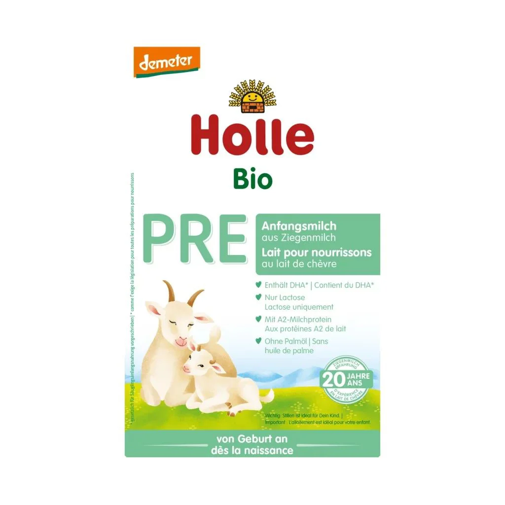 Formula de lapte de capra Holle Organic PRE (0+ luni), 400 g