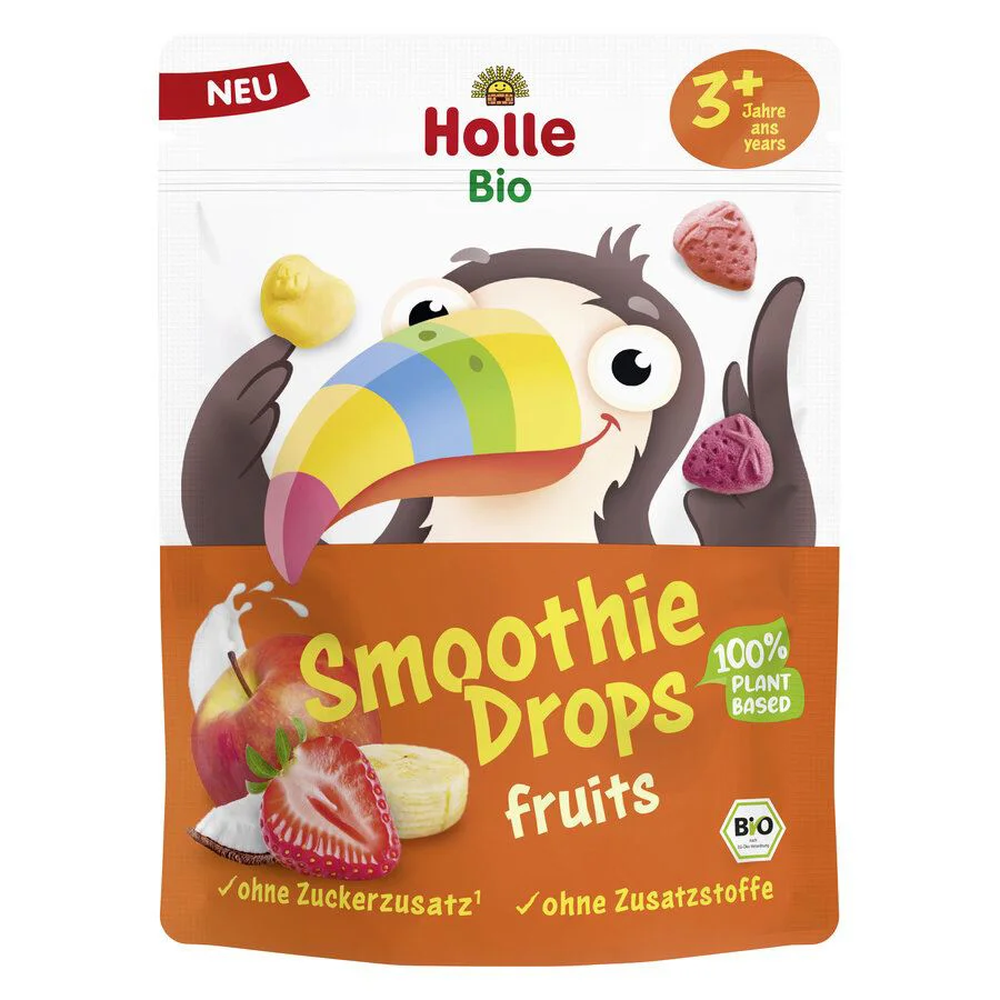 Gustare Bio de fructe Holle Smoothie Drops (3+ ani), 15 g