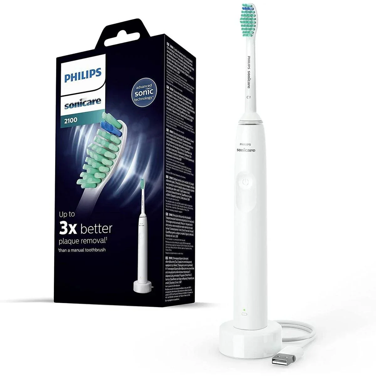 Электрическая звуковая зубная щетка  Philips Sonicare Series 2100 Белый