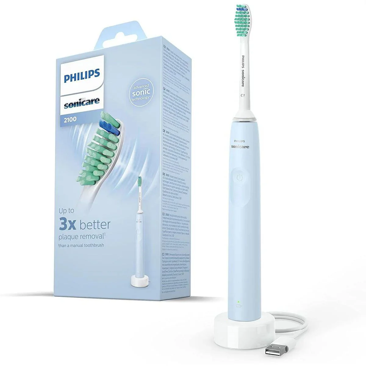 Periuta de dinti sonica electrica Philips Sonicare Seria 2100 Albastra