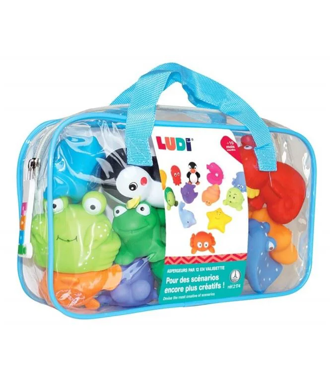 Set jucarii de baie Ludi Animale Marine, 12 buc.