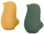 Jucarii de baie din silicon Petite&Mars Love birds Ochre Green