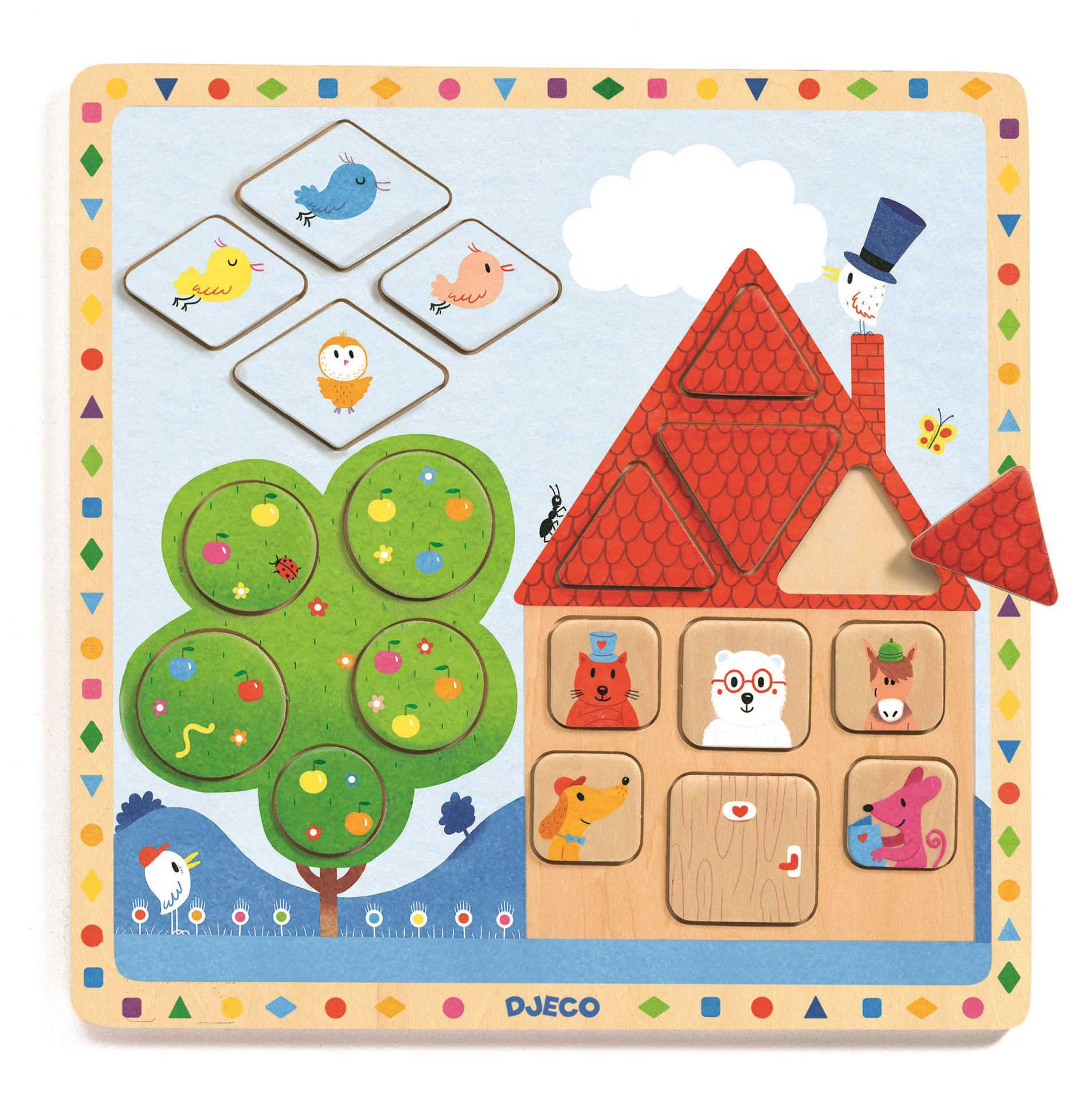 Puzzle educativ din lemn Djeco Ludigeo