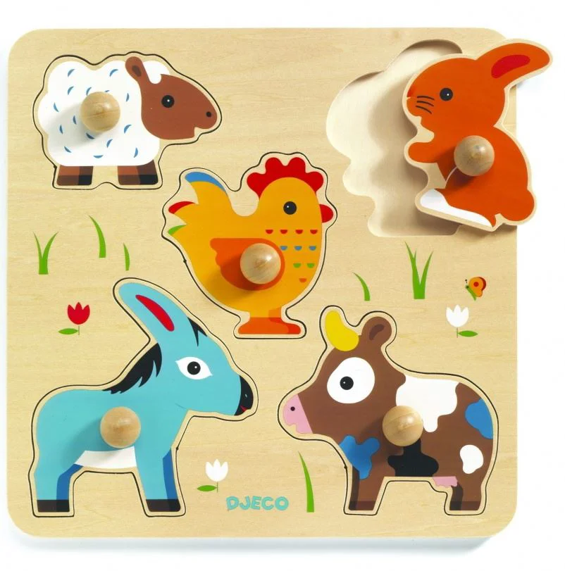 image for Puzzle din lemn Djeco Hihan & Co foto