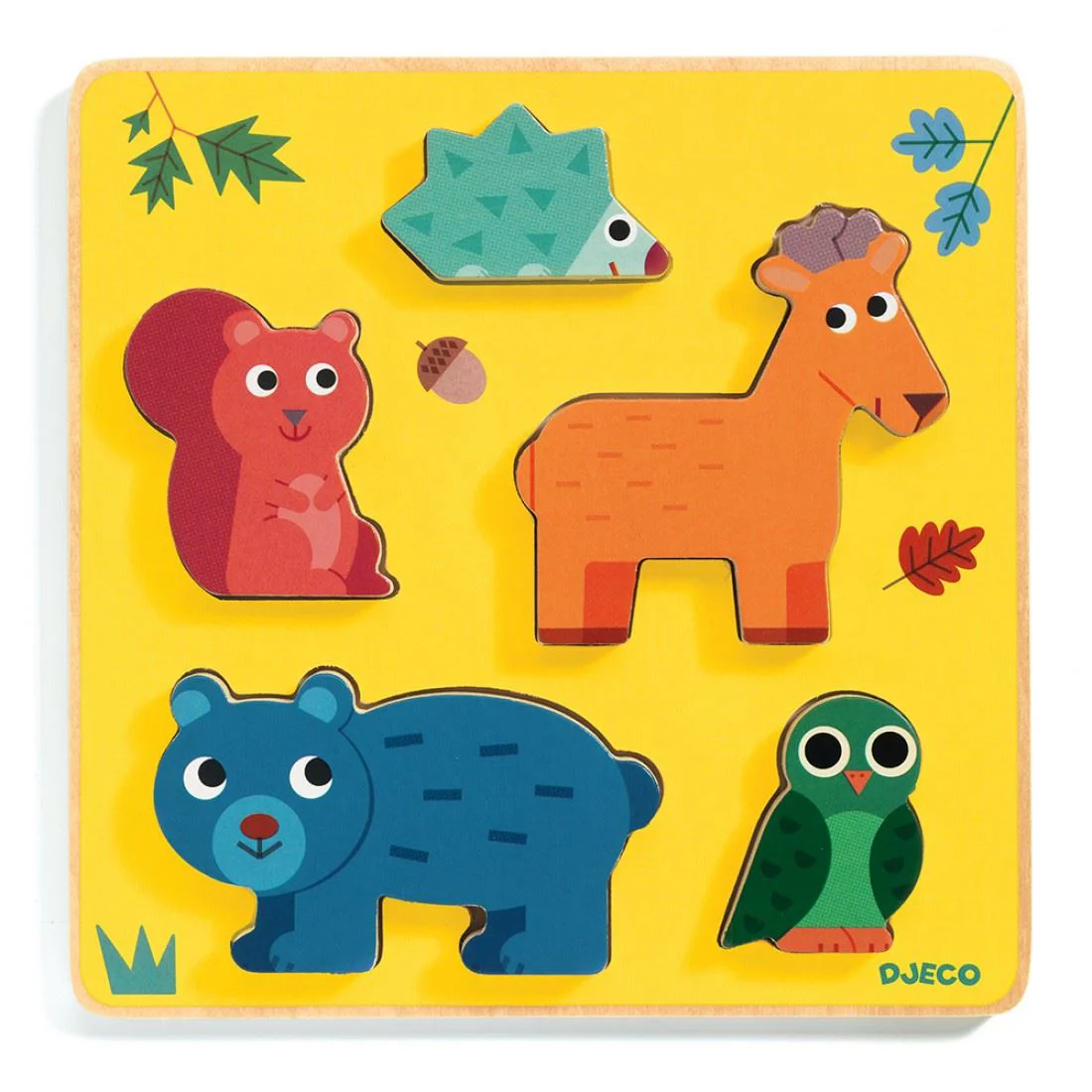 image for Puzzle din lemn in relief Djeco Animalute de Padure foto