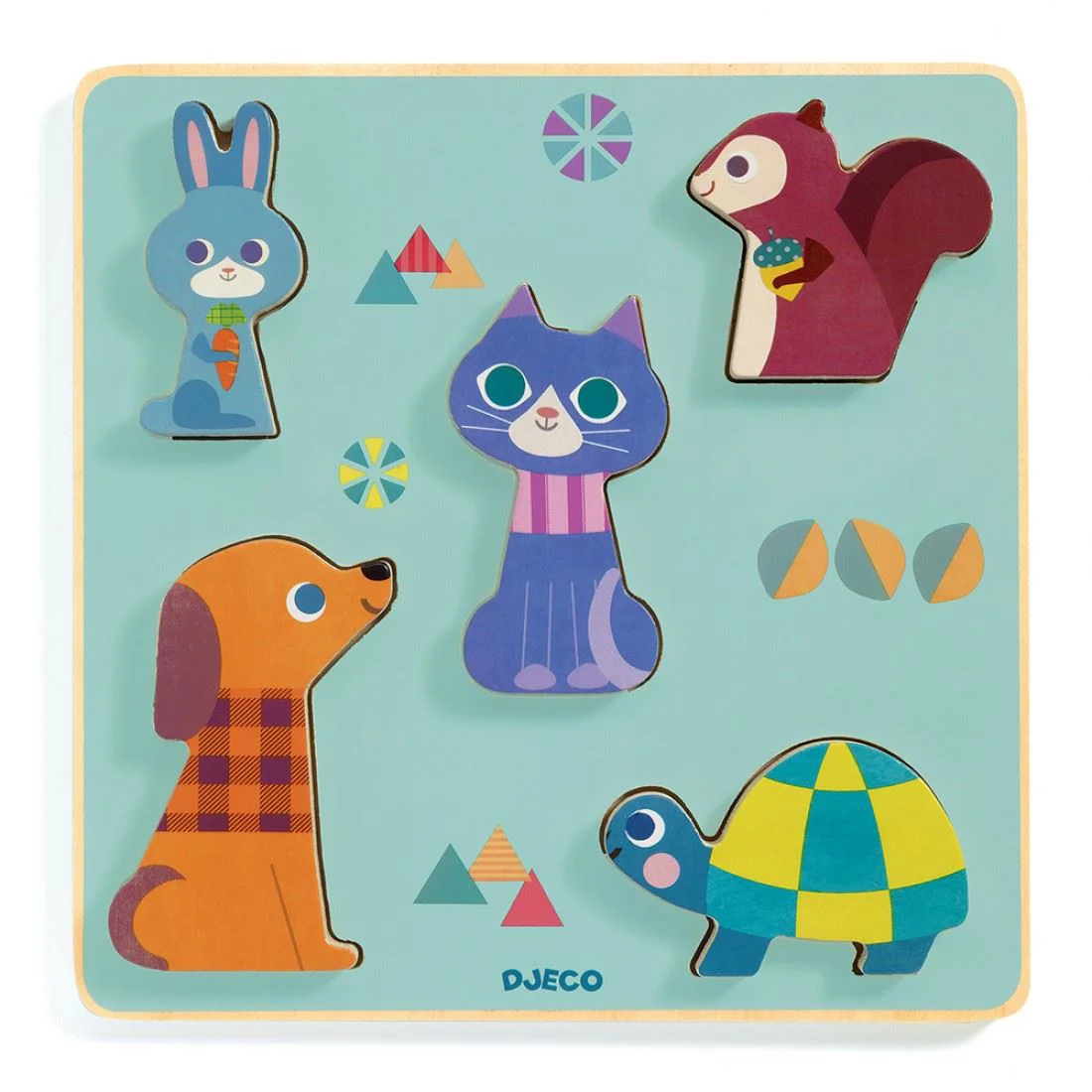image for Puzzle din lemn in relief Djeco Animalute domestice foto