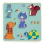 Puzzle din lemn in relief Djeco Animalute domestice foto
