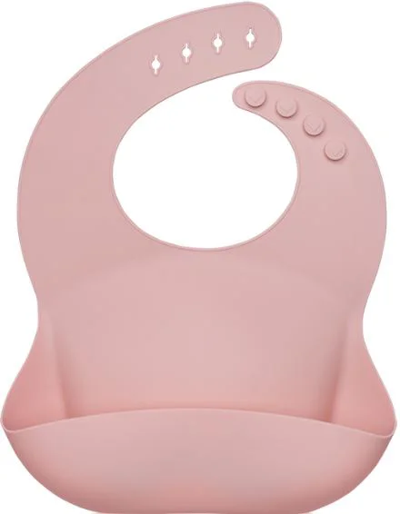 Baveta moale din silicon Petite&Mars Sam Pink