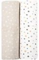 Pelinci de muselina KikkaBoo Swaddle Dots Beige, 80x80 cm, 2 buc.