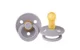 Suzeta rotunda BIBS Fossil Grey din latex (6-18 luni) foto
