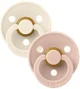 Set 2 suzete rotunde din latex BIBS Colour Ivory/Blush (6-18 luni) foto