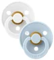 Set 2 suzete rotunde din latex BIBS Colour White/Baby Blue (6-18 luni) foto