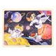 Puzzle din lemn Viga Toys "Animalele in cosmos", 24 piese