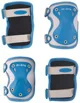 Set de protectii pentru genunchi si coate Micro reflective Blue S
