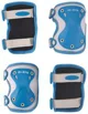 Set de protectii pentru genunchi si coate Micro reflective Blue S foto