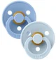 Set 2 suzete rotunde din latex BIBS Colour Sky Blue/Baby Blue (6-18 luni) foto