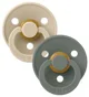 Set 2 suzete rotunde din latex BIBS Colour Vanilla/Pine (6-18 luni) foto