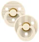 Set 2 suzete rotunde din latex BIBS Studio Colour Pin - Ivory Vanilla Mix (6-18 luni) foto