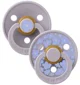 Set 2 suzete rotunde din latex BIBS Studio Colour Jasmine - Fossil Grey Mix (6-18 luni) foto