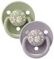 Set 2 suzete rotunde din silicon BIBS LIBERTY De Lux Capel - Sage Mix (0-36 luni)