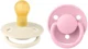 Set 2 suzete rotunde din latex BIBS De lux Ivory/Baby Pink (0-6 luni) foto