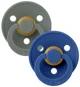 Set 2 suzete rotunde din latex BIBS Colour Pine/Cornflower (6-18 luni) foto