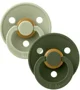 Set 2 suzete rotunde din latex BIBS Colour Sage/Hunter Green (18-36 luni) foto