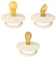 Set 3 suzete BIBS Colour Ivory Latex, tetina rotunda, simetrica & anatomica (0-6 luni) foto