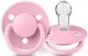 Suzeta rotunda din silicon BIBS De Lux Baby Pink (0-36 luni)