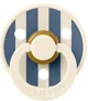 Suzeta rotunda din latex BIBS Studio Colour Block - Ivory Steel Blue (6-18 luni) foto
