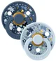 Set 2 suzete rotunde din latex BIBS LIBERTY Colour Chamomile Lawn - Baby Blue Mix (0-6 luni) foto