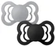 Set 2 suzete simetrice din silicon BIBS Supreme Cloud/Black (0-6 luni) foto