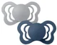 Set 2 suzete anatomice din latex BIBS Couture Cloud/Steel Blue (0-6 luni) foto