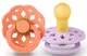 Set 2 suzete rotunde din latex BIBS Boheme Papaya/Violet Sky (0-6 luni) foto