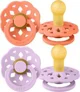 Set 2 suzete rotunde din latex BIBS Boheme Papaya/Violet Sky (6-18 luni) foto