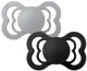 Set 2 suzete simetrice din latex BIBS Supreme Cloud/Black (0-6 luni) foto