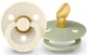 Set 2 suzete anatomice din latex BIBS Colour Ivory/Sage (0-6 luni) foto