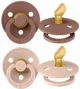 Set 2 suzete anatomice din latex BIBS Colour Woodchuck/Blush (0-6 luni) foto